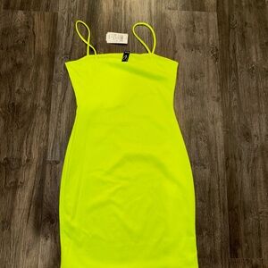 Windsor Strapless Neon Yellow Dress
